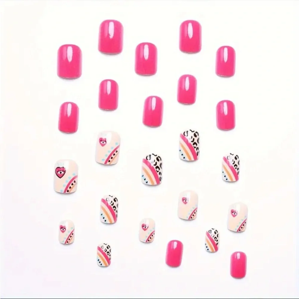 Colorful Nails Press On NIP - Picture 2 of 4